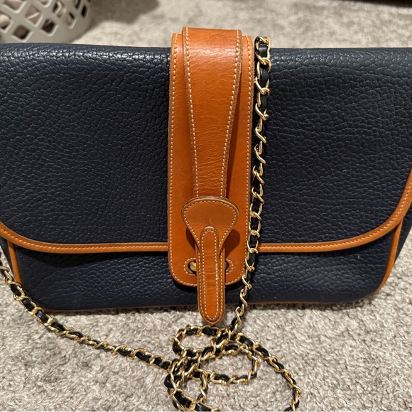 Dooney & Bourke Black and Brown Crossbody Bag with unbranded chain - Picture 2 of 12